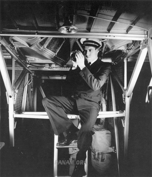 Pan Am's Bob Howard Doing A Navigator's Job on a Boeing B314