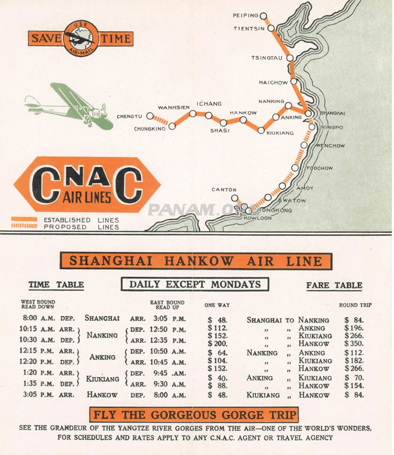 Early CNAC Routes (Pan Am Historical Foundation Collection) 