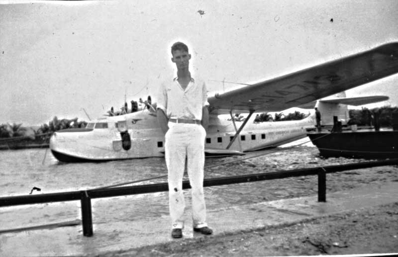 Bill Taylor with China Clipper on Guam