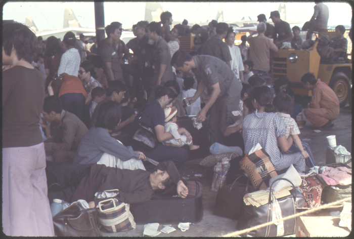 5The air evacuation of siege stricken Vietnamese from Saigon to the US