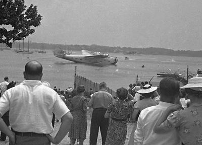 The first Transatlantic Passengers take the Dixie Clipper from Port Washington June 1939