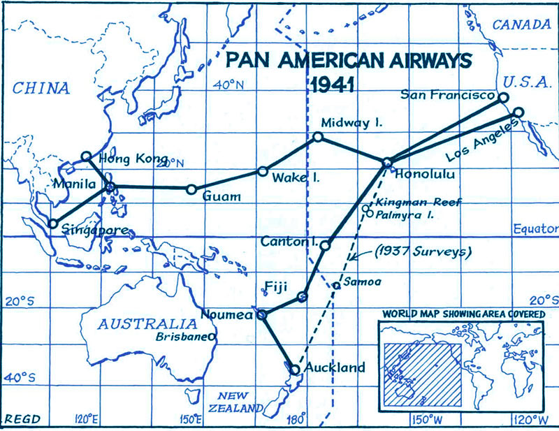Pan Am Pacific routes 1941 REG Davies