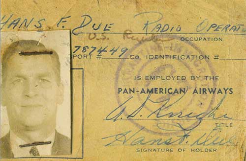 Hans Due Radio Operator Pan Am ID rsz