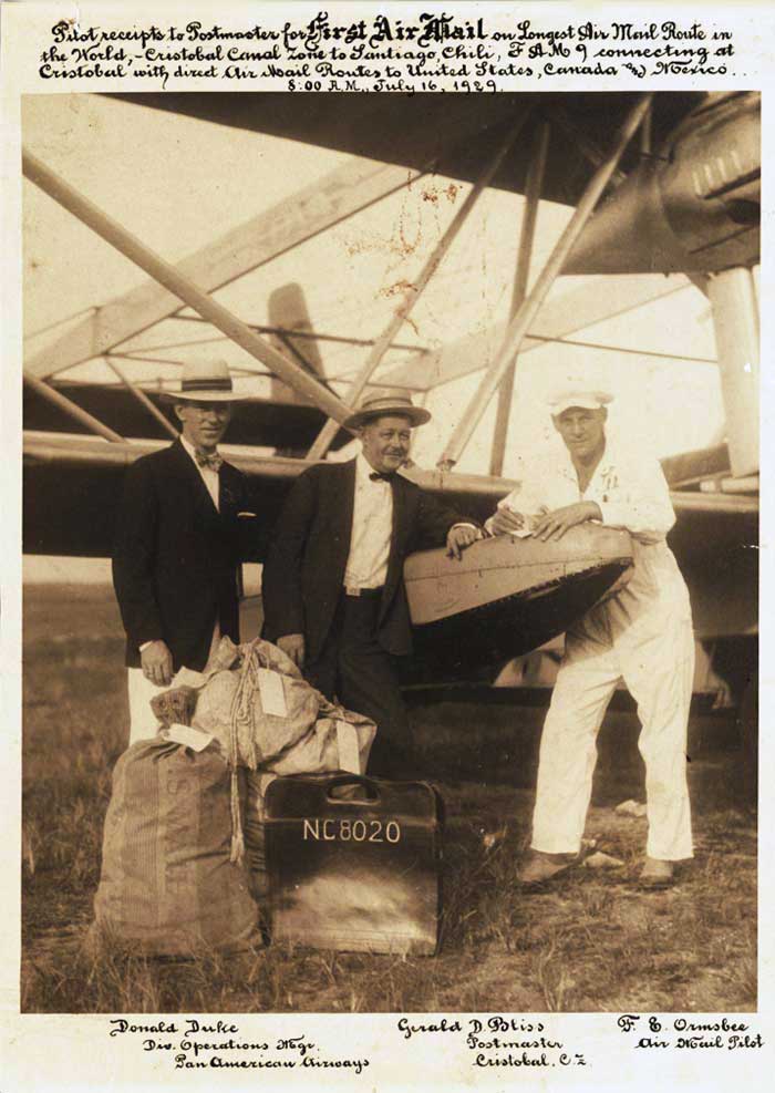 Ormsbee few the First Air Mail to Santiago Chile from Cristobal 1929 (University of Miami Special Collections)