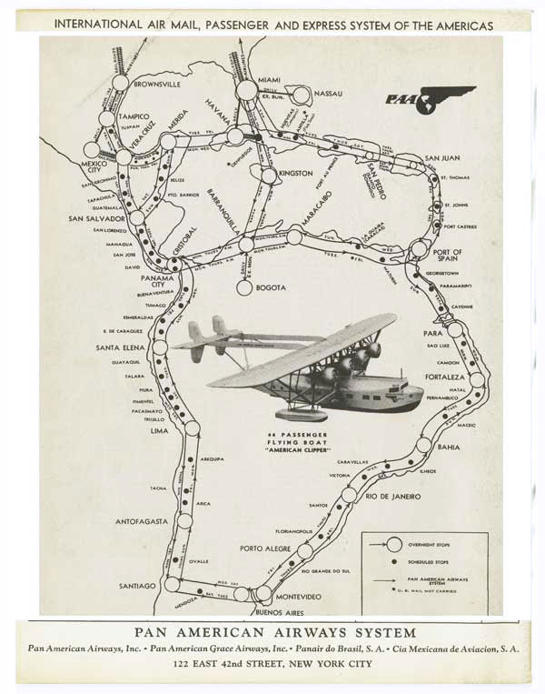 Pan Am Caribbean Route Map 1932 (University of Miami Special Collections)