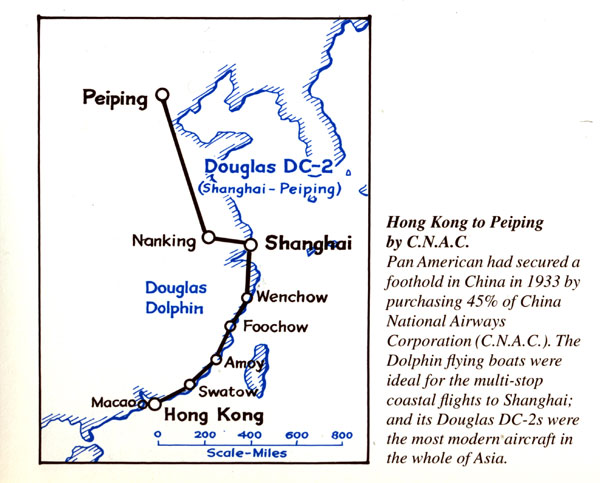  CNAC survey trip map Credit: R.E.G. Davies (PAHF Collection)