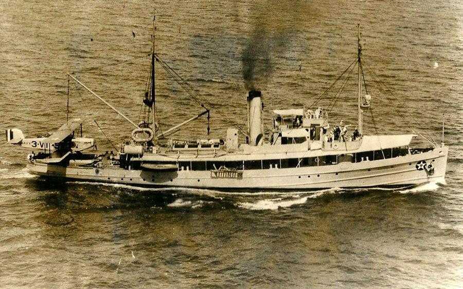 USS Avocet AVP-4 searched for Samoan Clipper after the crash, January 1938