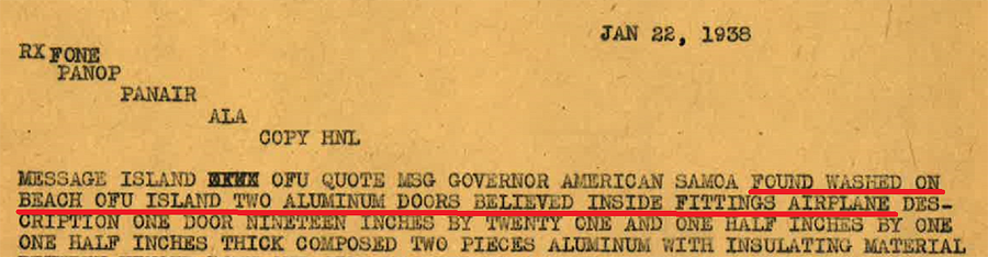 Doors Found Ofu Island, January 22, 1938