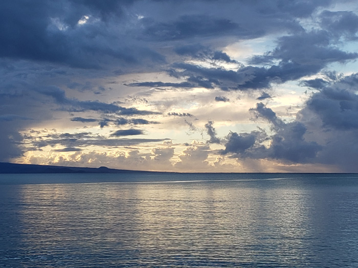 Samoan Sunset 13 July 2019 by Russ Matthews on the Search for Samoan Clipper