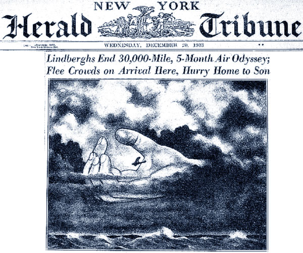 New York Herald Tribune Front Page Lindeberg Pan Am Image December 20 1933