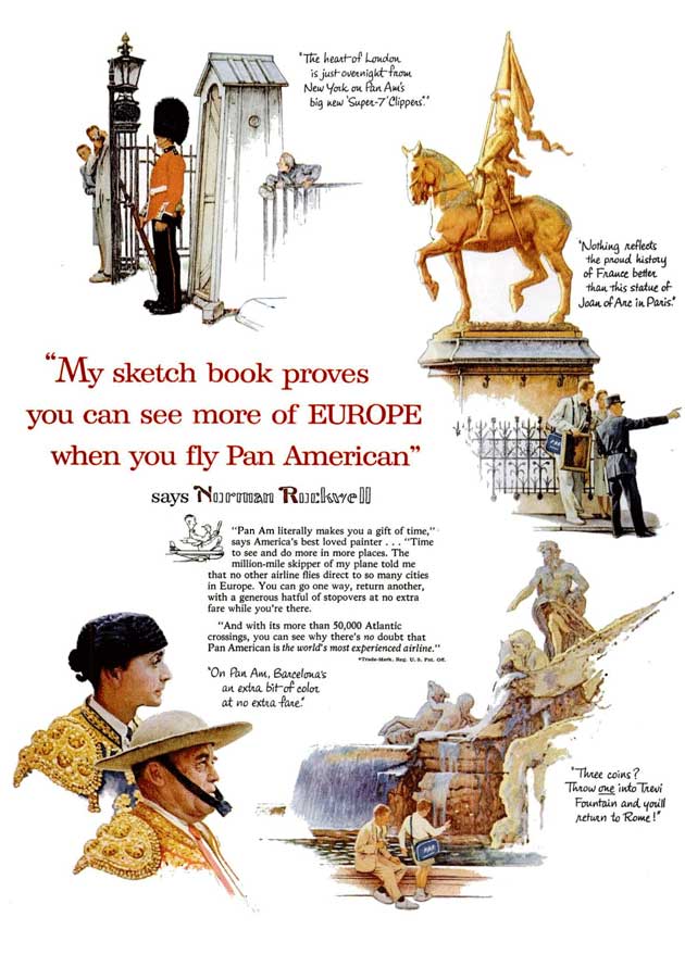 Ad from Norman Rockwells Pan Am Sketchbook 1956 rsz