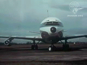 Animation: Pan Am Boeing 707 In a Turn