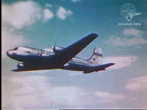 Animation Pan Am DC-4 flyover