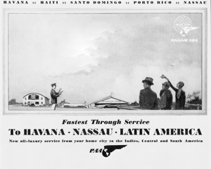 Pan Am ad Fokker Fastest Through Service to Havana Animation