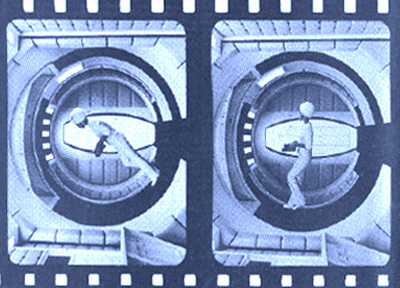 2001 A Space Odyssey Pan Am Stewardess Film frames close up