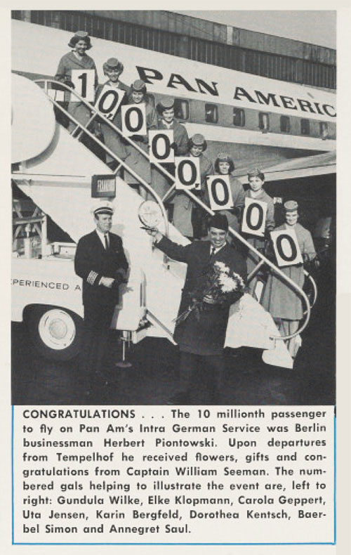 Image 2 Pan Am 10 millionth passenger Herbert Piontowski with Bill Seeman UM Spec Coll rsz