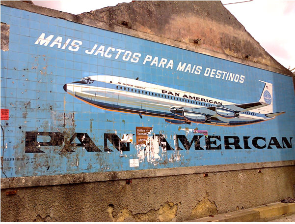 Pan Am Tile Advertisement in Costa do Valado, Portugal