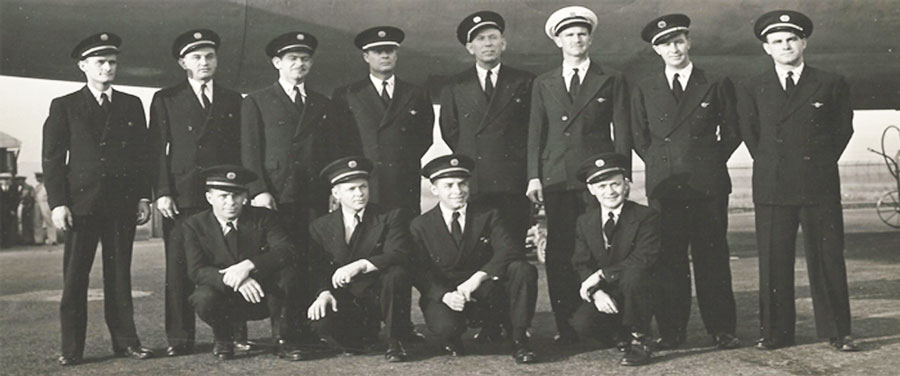 Pan Am Africa Survey Crew with Joe Britton (top)  4th from left