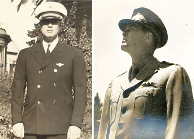 Pan Am's Joe Britton wearing Pan Am Uniform, 1937 & later wearing PAA Africa Orient Division uniform 