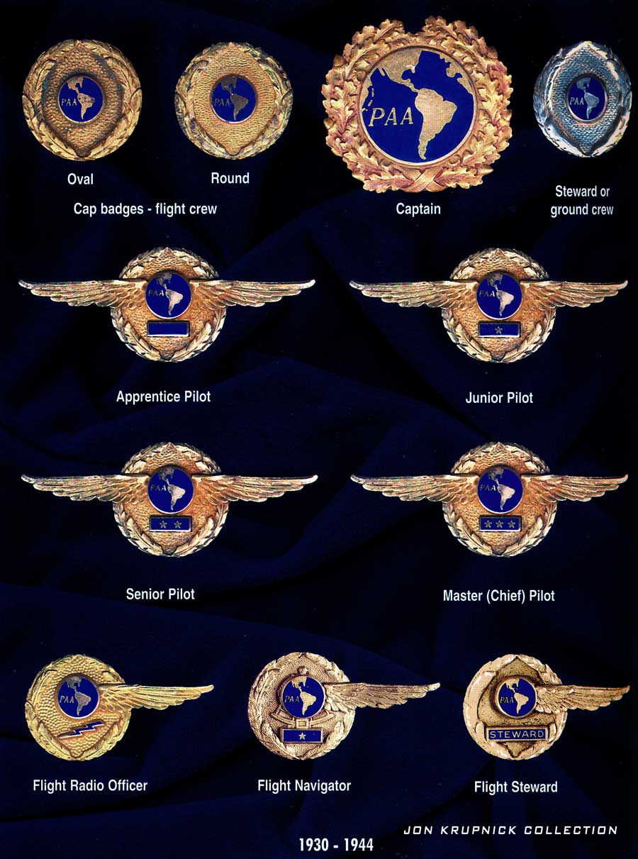 6Pilot Crew Pins showing Western Hemisphere Jon Krupnick Collection rsz watermakr