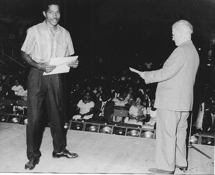 Anthony Williams receives award in 1962 