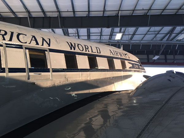 Tabitha May clipper right side in hangar