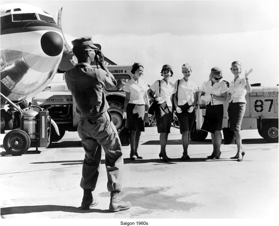 7 Pan Am Flight Attendants Saigon 1960s PAHF Final