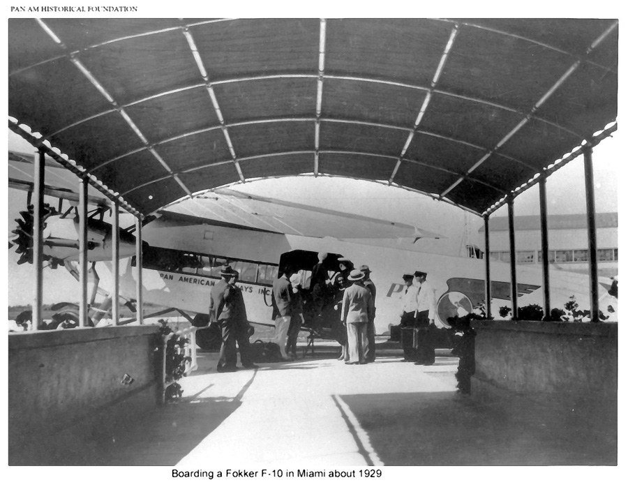 Boarding a Fokker F 10 Miami 1929