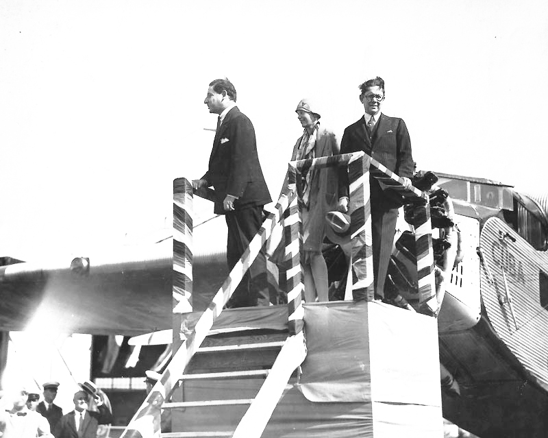 Christening of Ford Tri motor Cuba w Amelia Earhart