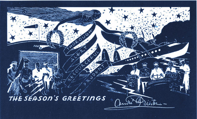 Pan Am Priester Greeting Card S 42
