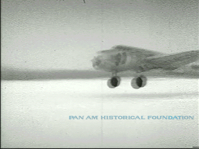 Alaska GIF. Foggy take off Lockheed Electra L-10 Pacific Alaska Airways 600x480