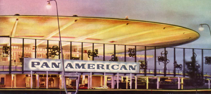 Color photo of Pan Am Worldport, from Pan American World Airways Annual Report