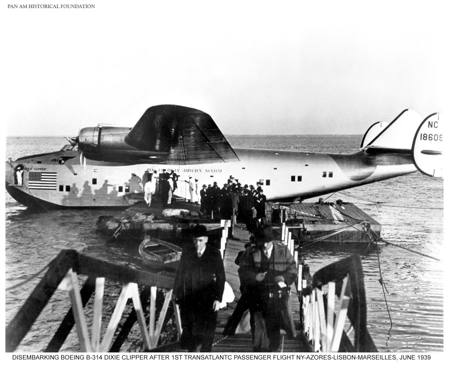 Pan Am Clipper passengers debark