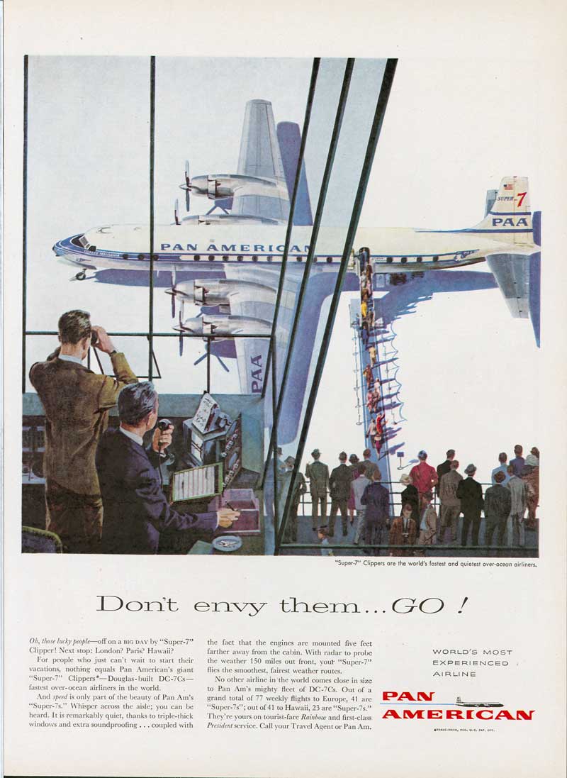 Pan Am Ad 1957 Super 7