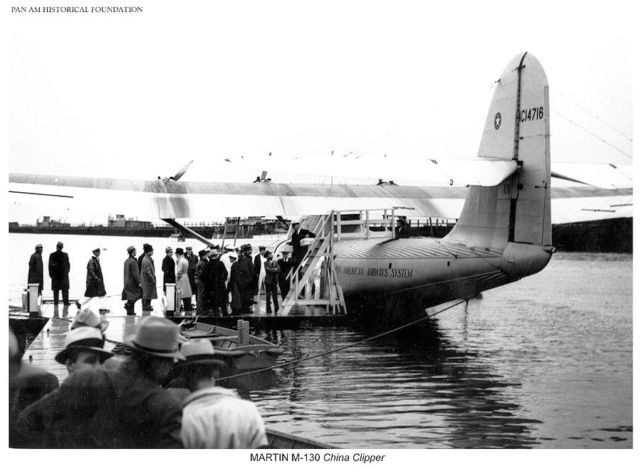 Loading the China Clipper through the top hatch