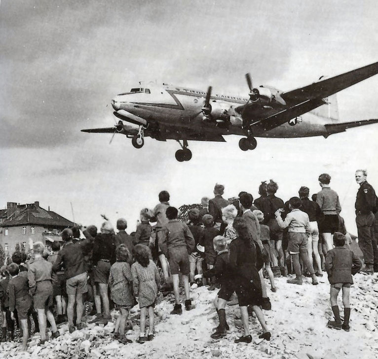 United States Air Force Historical Research Agency C 54 landing at templehof berlin