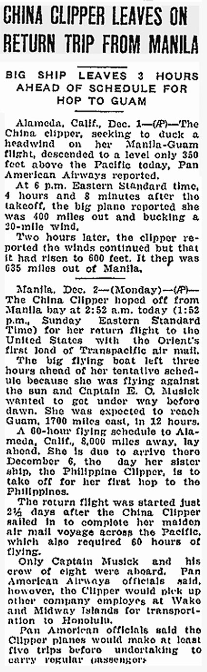 1China Clipper Leaves Manila