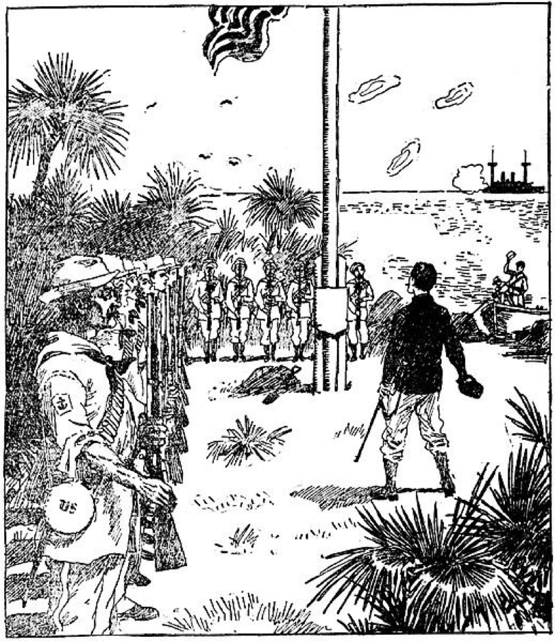 "How Old Glory was Raised on Wake Island" from  Los Angeles Herald May 14 1899 page 14
