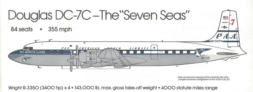 Douglas DC 7C 12 20 1955 Machat Drawing