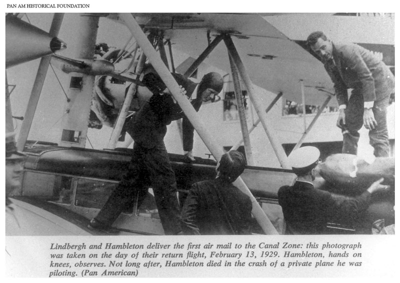 Lindbergh Hambleton Cristobal Miami Mail flight February 1929