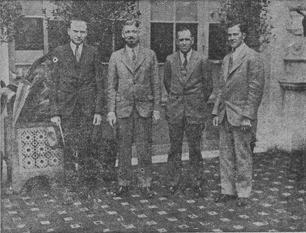 6 Pan Am Colleagues in Havana Oct 1927 news photo Univ Miami Special Collections Roger Easton