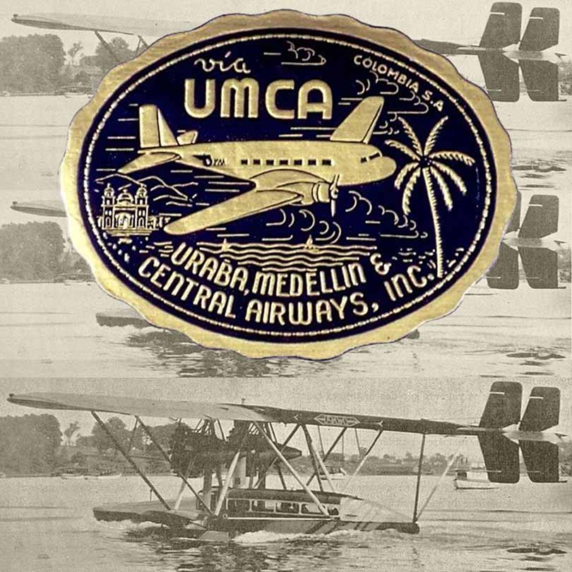 Uraba, Medellin & Central Airways, Inc. (UMCA) Logo and Sikorsky S 38 composite photo 