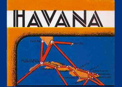 Detail from Pan Am Flight Brochure Havana Cuba 1932