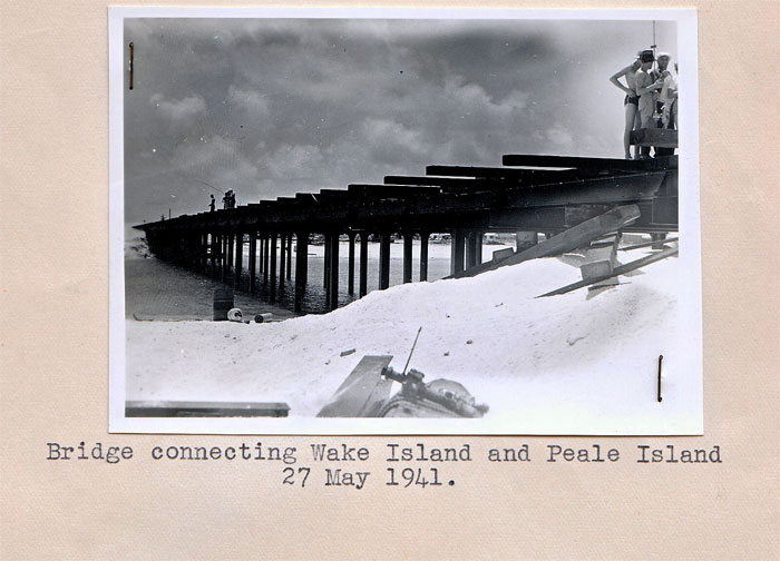 Bridge connecting Walke Island and Peale Island 27 May 1941