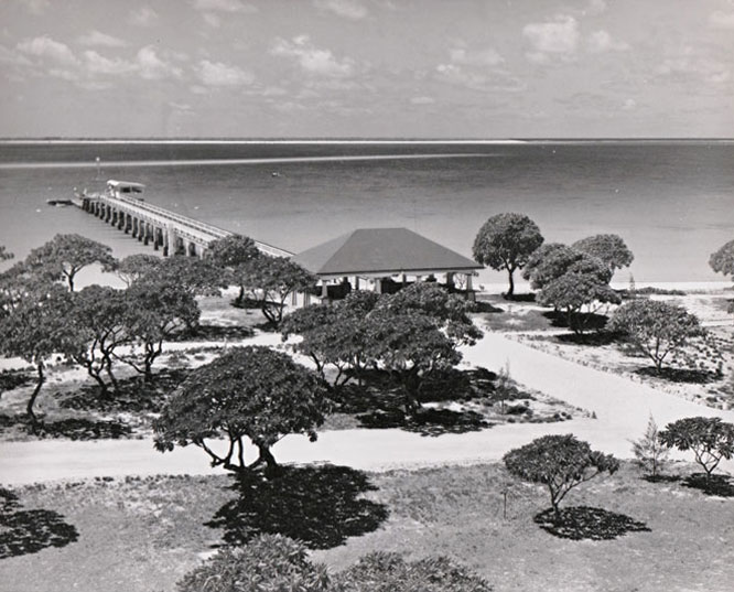 Pan Am Dock and gazebo on Peale (Bonnie Gilbert Collection)