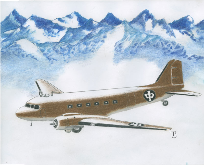 CNAC C 47 over the Hump, courtesy T. Johnson