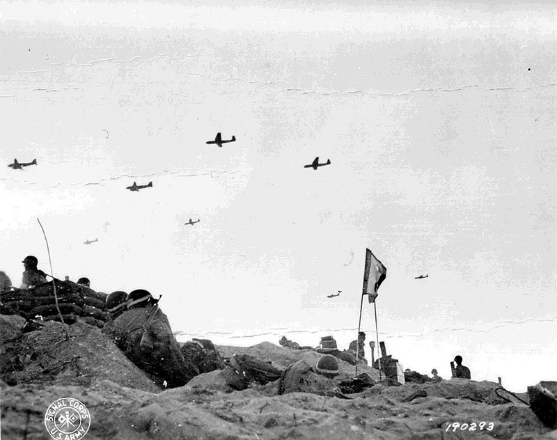 Towing gliders over Utah Beach