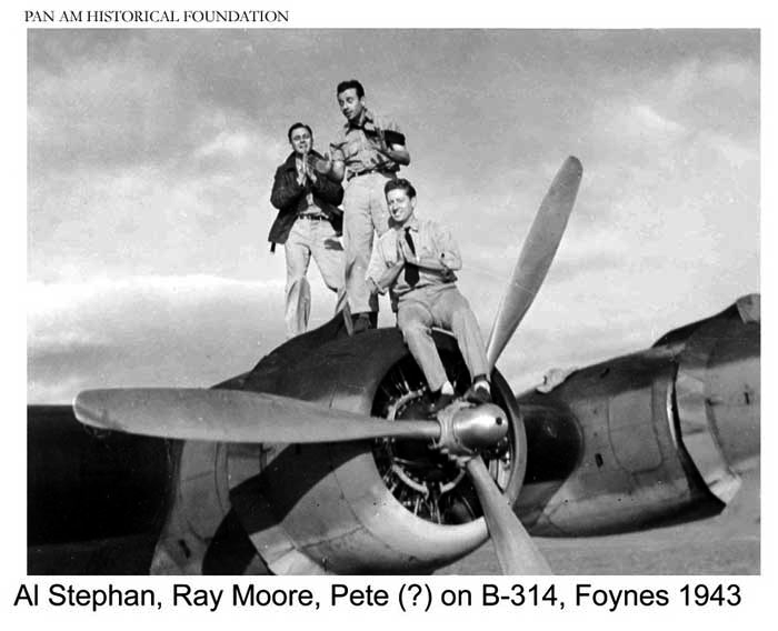 Three pose on 314 at Foynes 1943