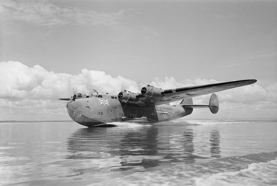 BOAC Boeing Model 314A Clipper Berwick Lagos Lagoon photo Imperial War Museums