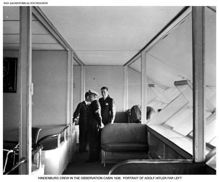 Observation cabin aboard Zeppelin Hindenburg 1936